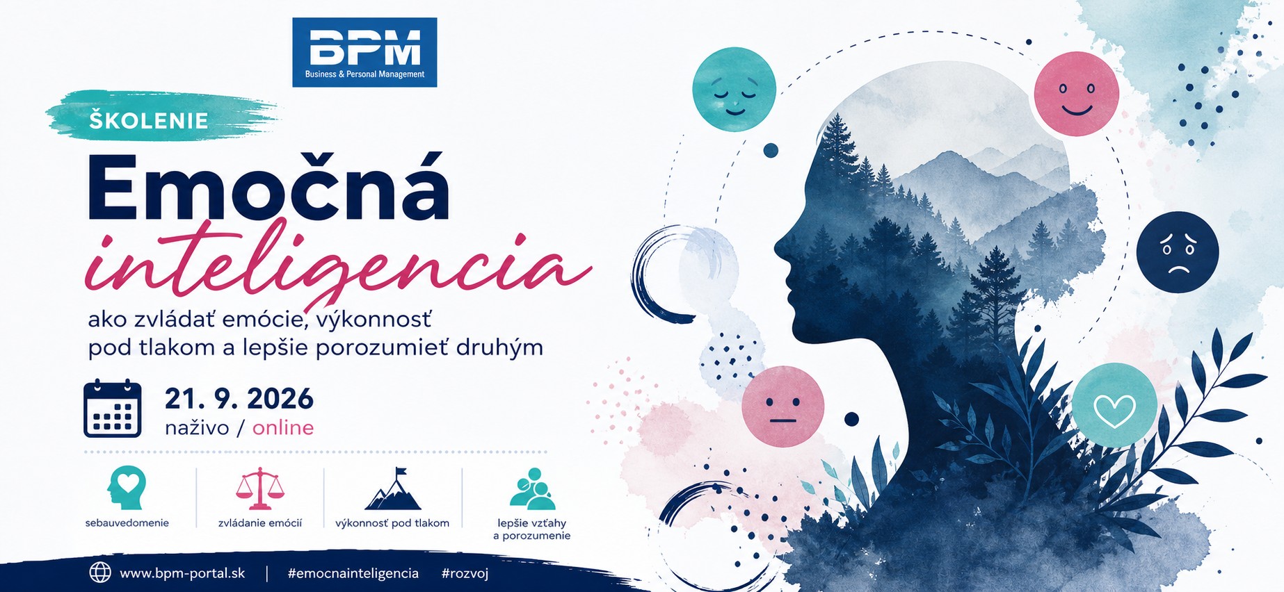 Emočná inteligencia, 21. 9. 2026, online